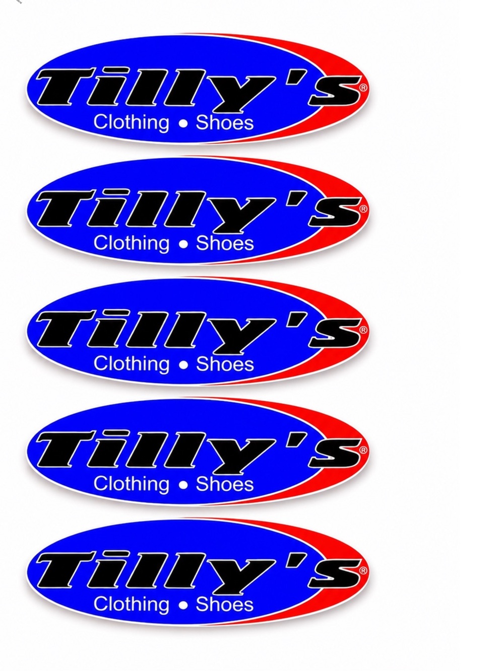 5 Vintage Rare Tilly’s Stickers Decal Clothing Cali Retro Skate Surf Snowboard